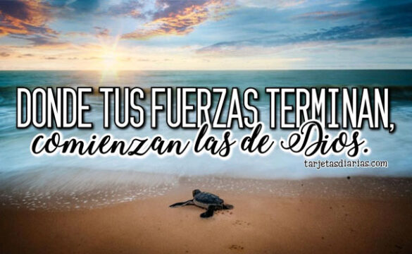 DONDE TUS FUERZAS TERMINAN COMIENZAN LAS DE DIOS