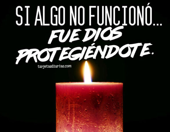 SI ALGO NO FUNCIONÓ, FUE DIOS PROTEGIÉNDOTE