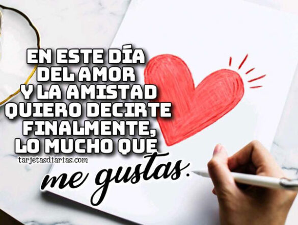 EN ESTE DÍA DEL AMOR Y LA AMISTAD QUIERO DECIRTE LO MUCHO QUE ME GUSTAS