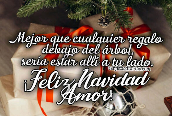 EL MEJOR REGALO SERÍA ESTAR ALLÍ A TU LADO FELIZ NAVIDAD AMOR