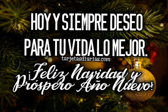 HOY Y SIEMPRE DESEO PARA TU VIDA LO MEJOR ¡FELIZ NAVIDAD Y PROSPERO AÑO NUEVO!