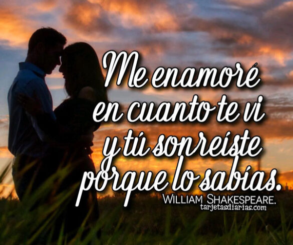 ME ENAMORÉ EN CUANTO TE VI Y TÚ SONREÍSTE PORQUE LO SABÍAS