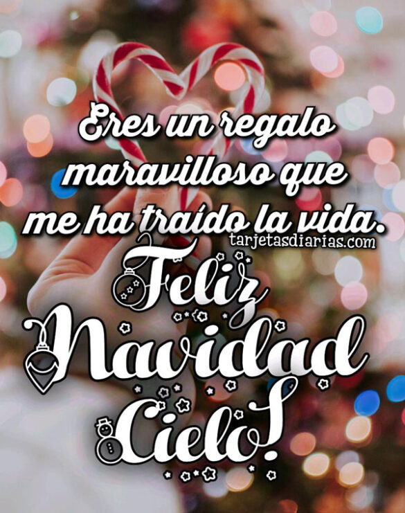 ERES UN REGALO MARAVILLOSO QUE ME HA TRAÍDO LA VIDA ¡FELIZ NAVIDAD CIELO!