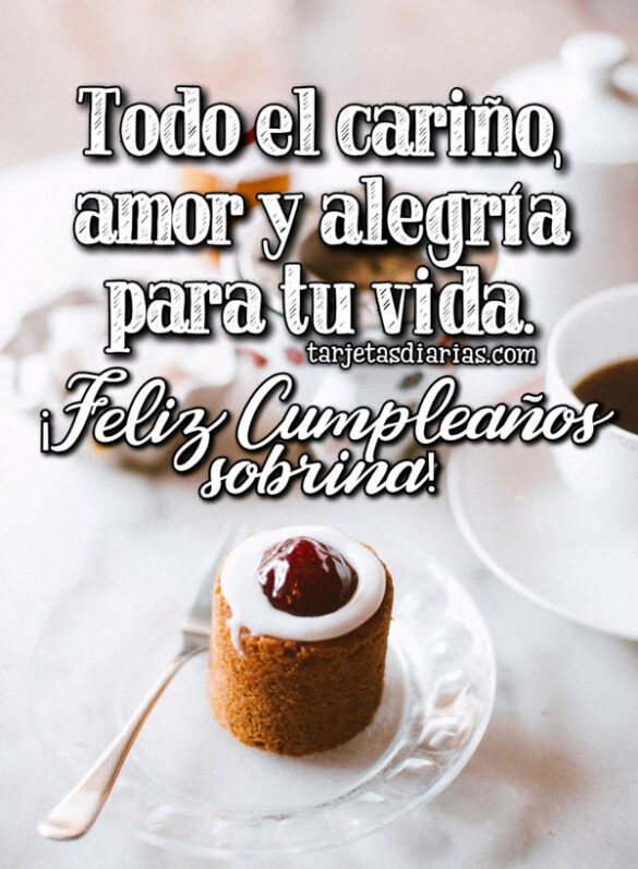 TODO EL CARIÑO, AMOR Y ALEGRÍA PARA TU VIDA ¡FELIZ CUMPLEAÑOS SOBRINA!