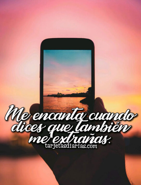 ME ENCANTA CUANDO DICES QUE TAMBIÉN ME EXTRAÑAS
