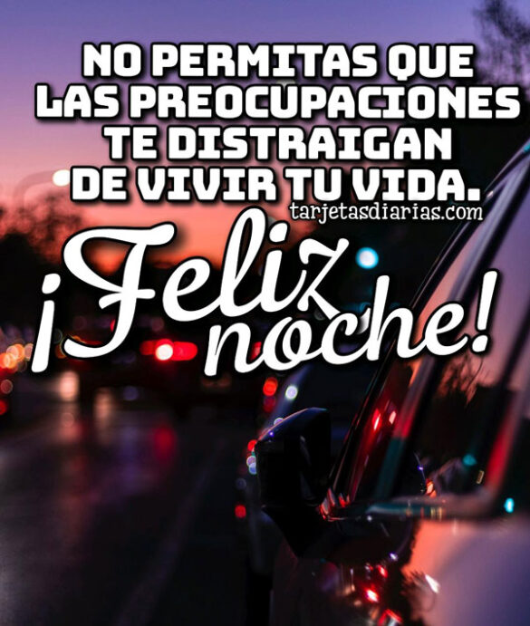 NO PERMITAS QUE LAS PREOCUPACIONES TE DISTRAIGAN DE VIVIR ¡FELIZ NOCHE!