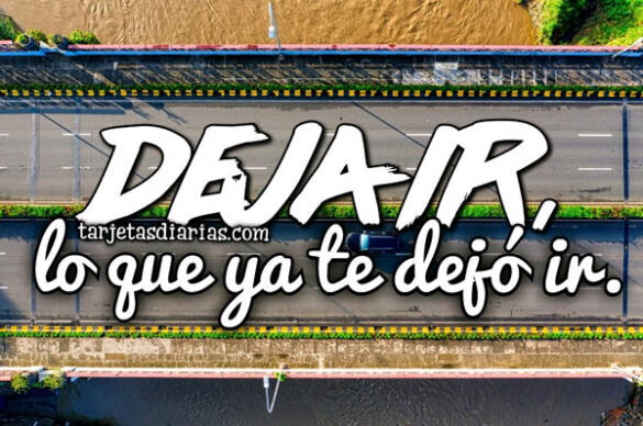 DEJA IR, LO QUE YA TE DEJÓ IR