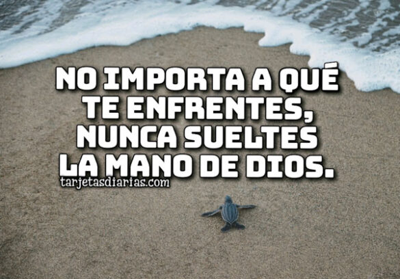 NO IMPORTA A QUÉ TE ENFRENTES, NUNCA SUELTES LA MANO DE DIOS