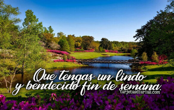 QUE TENGAS UN LINDO Y BENDECIDO FIN DE SEMANA