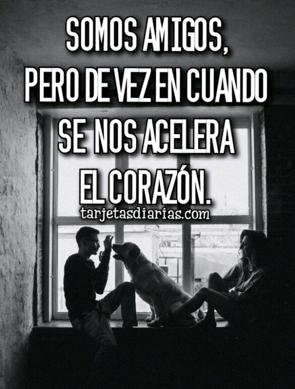 SOMOS AMIGOS, PERO DE VEZ EN CUANDO SE NOS ACELERA EL CORAZÓN