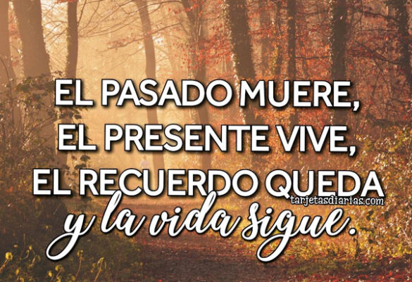 EL PASADO MUERE, EL PRESENTE VIVE, EL RECUERO QUEDA Y LA VIDA SIGUE
