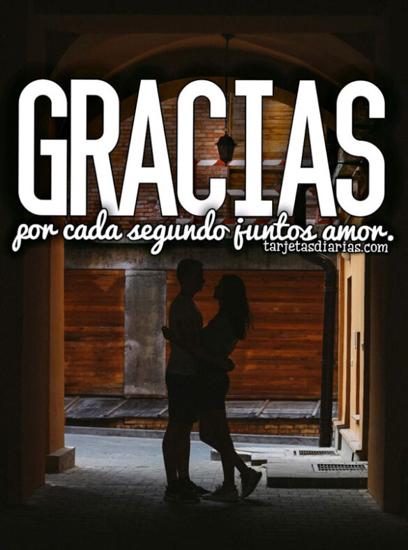 GRACIAS POR CADA SEGUNDO JUNTOS AMOR