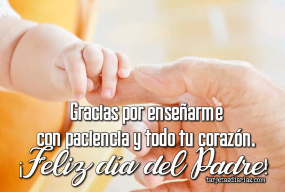 GRACIAS POR ENSEÑARME CON PACIENCIA Y TODO TU CORAZÓN ¡FELIZ DÍA DEL PADRE!