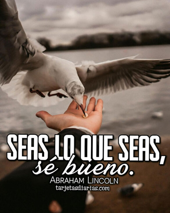 SEAS LO QUE SEAS, SÉ BUENO