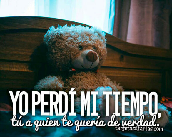 YO PERDÍ MI TIEMPO, TÚ A QUIEN TE QUERÍA DE VERDAD
