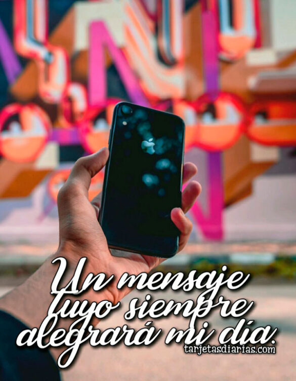 UN MENSAJE TUYO SIEMPRE ALEGRARÁ MI DÍA