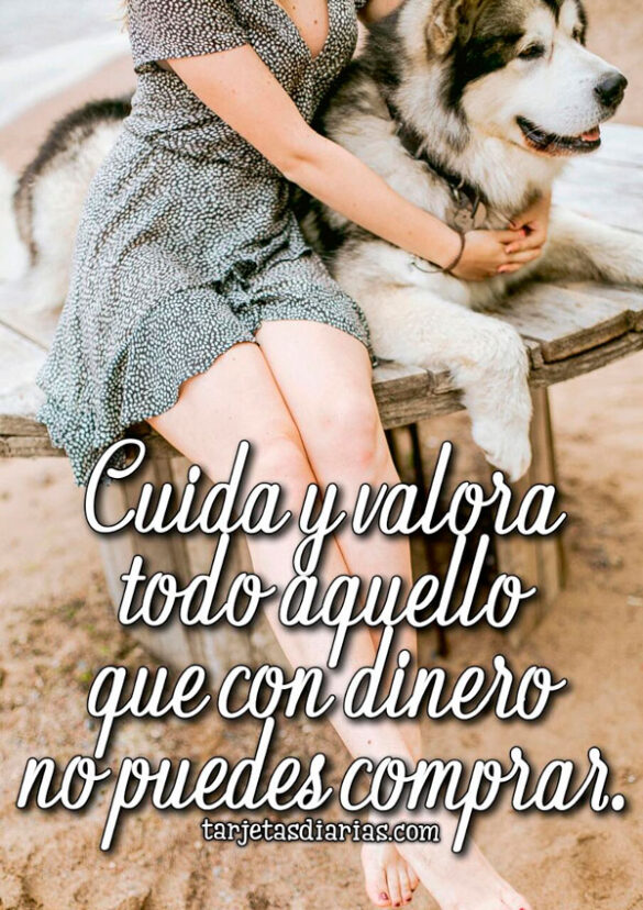 CUIDA Y VALORA TODO AQUELLO QUE CON DINERO NO PUEDES COMPRAR
