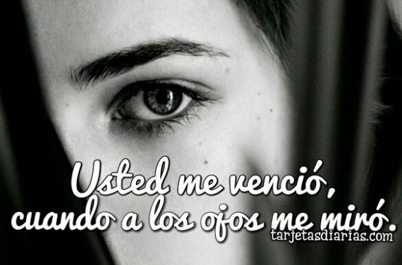 USTED ME VENCIÓ, CUANDO A LOS OJOS ME MIRÓ