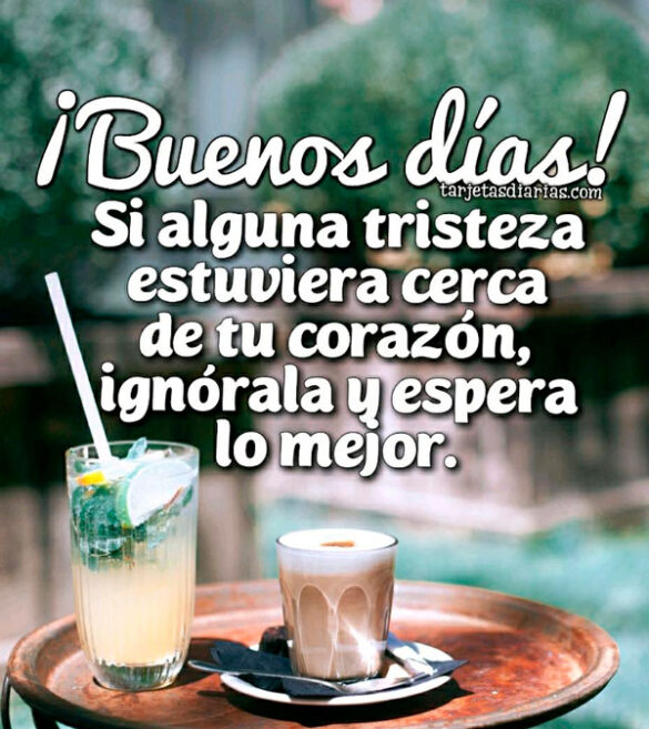 ¡BUENOS DÍAS! SI ALGUNA TRISTEZA ESTUVIERA CERCA DE TU CORAZÓN, IGNÓRALA Y ESPERA LO MEJOR