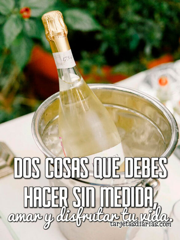 DOS COSAS QUE DEBES HACER SIN MEDIDA, AMAR Y DISFRUTAR TU VIDA