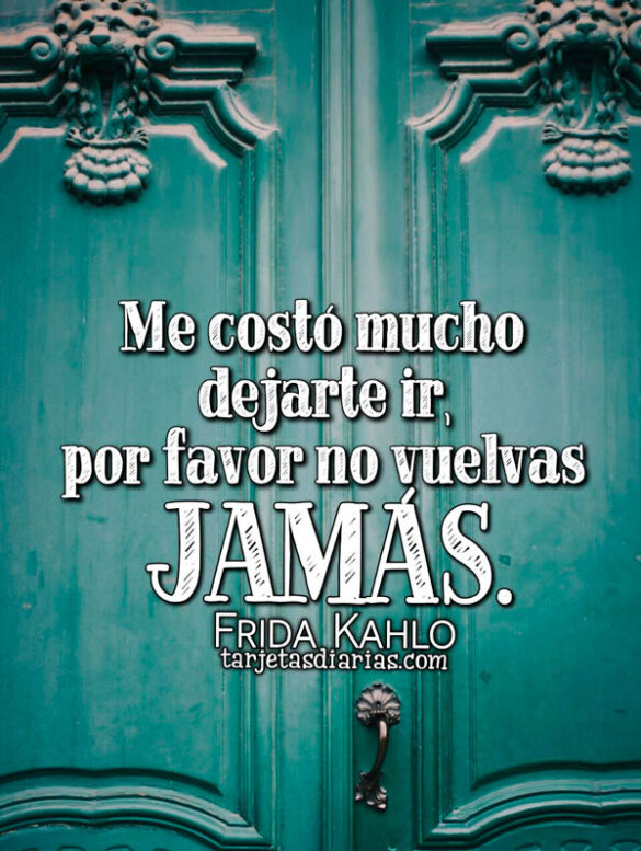 ME COSTÓ MUCHO DEJARTE IR, POR FAVOR NO VUELVAS JAMÁS