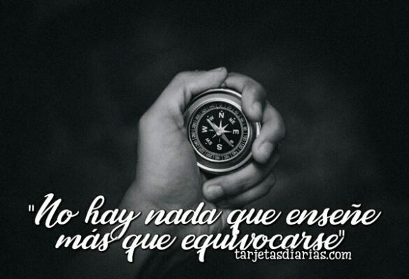 “NO HAY NADA QUE ENSEÑE MÁS QUE EQUIVOCARSE”