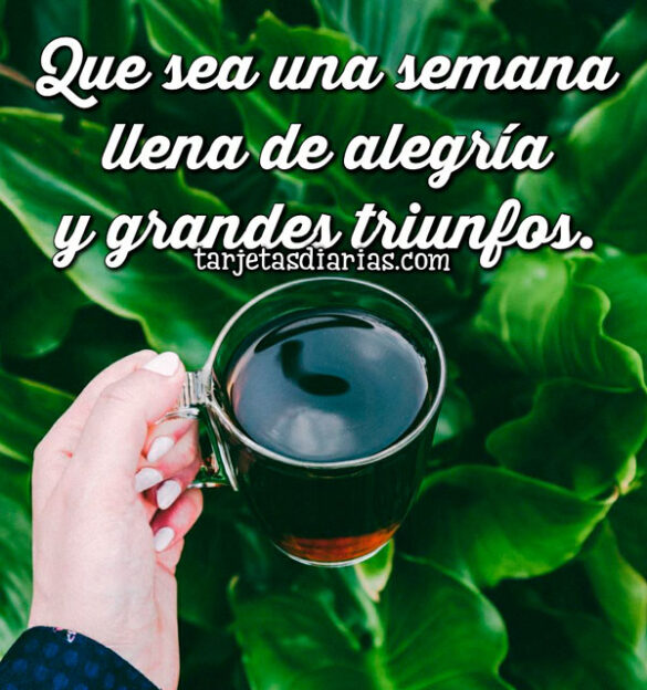 QUE SEA UNA SEMANA LLENA DE ALEGRÍA Y GRANDES TRIUNFOS