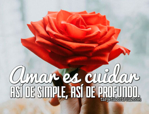 AMAR ES CUIDAR, ASÍ DE SIMPLE, ASÍ DE PROFUNDO
