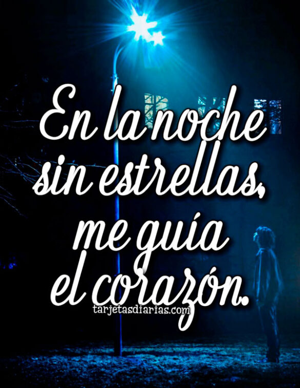 EN LA NOCHE SIN ESTRELLAS, ME GUÍA EL CORAZÓN