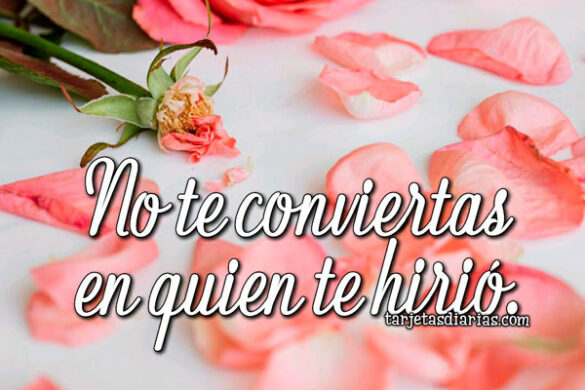 NO TE CONVIERTAS EN QUIEN TE HIRIÓ