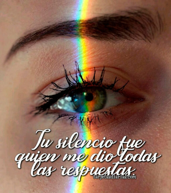 TU SILENCIO FUE QUIEN ME DIO TODAS LAS RESPUESTAS