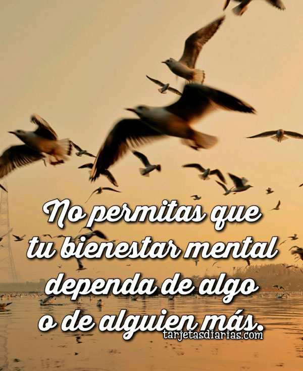 NO PERMITAS QUE TU BIENESTAR MENTAL DEPENDA DE ALGO O DE ALGUIEN MÁS ...