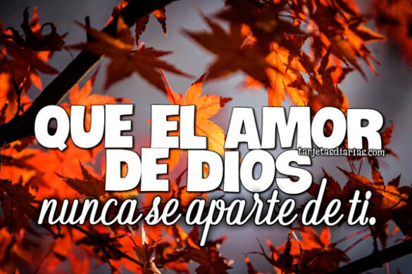 QUE EL AMOR DE DIOS NUNCA SE APARTE DE TI