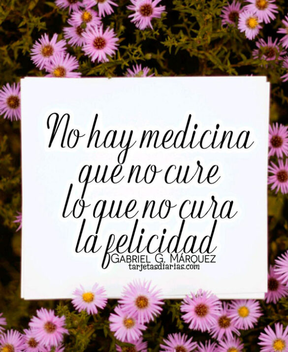 NO HAY MEDICINA QUE NO CURE LO QUE CURA LA FELICIDAD