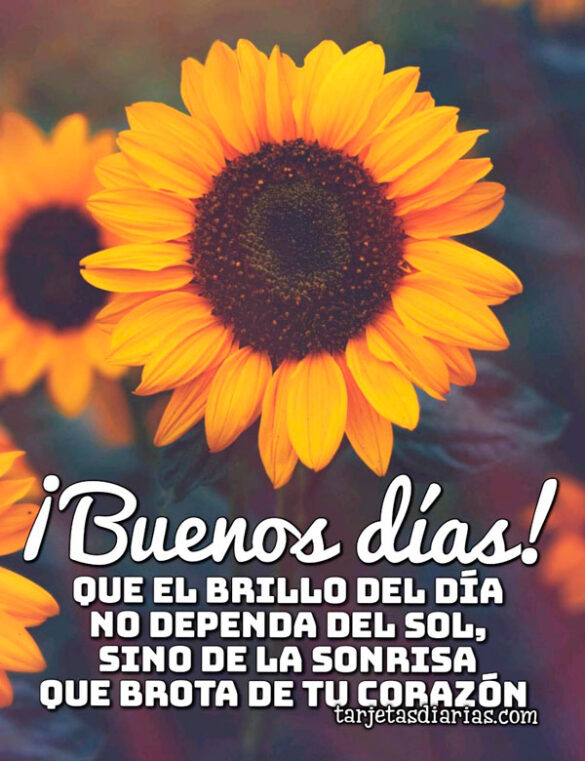 QUE EL BRILLO DEL DÍA NO DEPENDA DEL SOL, SINO DE LA SONRISA QUE BROTA DE TU CORAZÓN