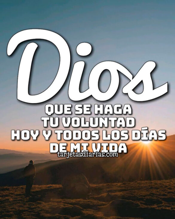 DIOS, QUE SE HAGA TU VOLUNTAD HOY Y TODOS LOS DÍAS DE MI VIDA