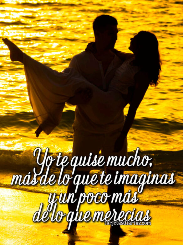 YO TE QUISE MUCHO, MÁS DE LO QUE TE IMAGINAS Y UN POCO MÁS DE LO QUE MERECÍAS