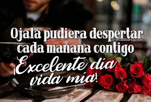 OJALÁ PUDIERA DESPERTAR CADA MAÑANA CONTIGO ¡EXCELENTE DÍA VIDA MÍA!