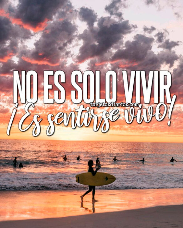 NO ES SOLO VIVIR ¡ES SENTIRSE VIVO!