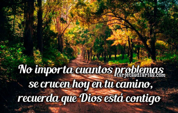 NO IMPORTA CUANTOS PROBLEMAS SE CRUCEN EN TU CAMINO, RECUERDA QUE DIOS ESTÁ CONTIGO