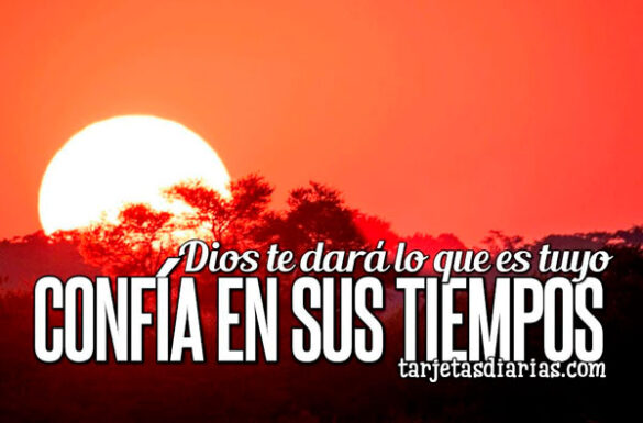 DIOS TE DARÁ LO QUE ES TUYO, CONFÍA EN SUS TIEMPOS