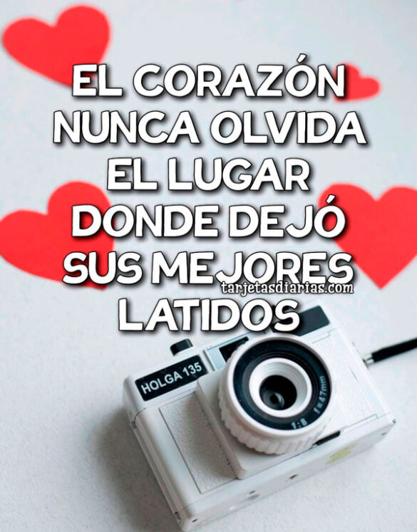 EL CORAZÓN NUNCA OLVIDA EL LUGAR DONDE DEJÓ SUS MEJORES LATIDOS