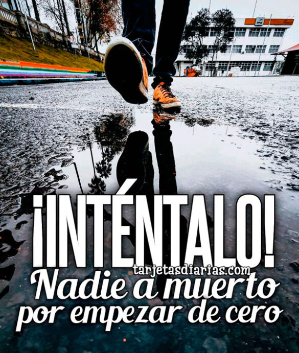 ¡INTÉNTALO! NADIE A MUERTO POR EMPEZAR DE CERO