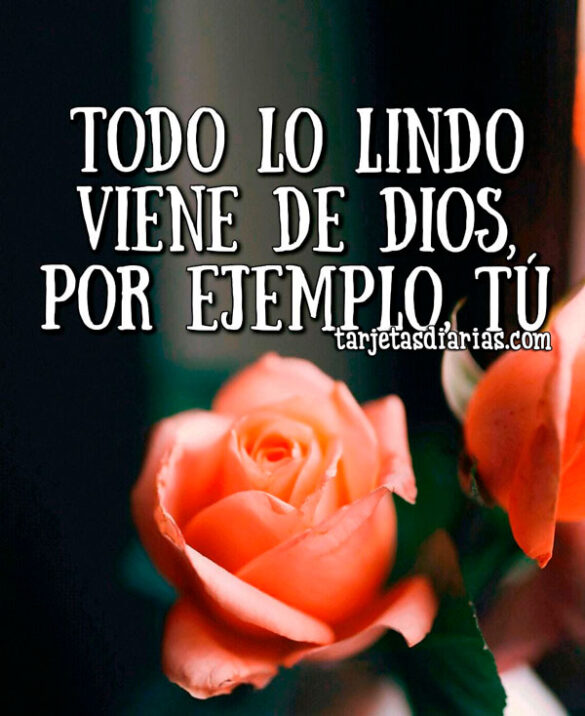 TODO LO LINDO VIENE DE DIOS, POR EJEMPLO, TÚ