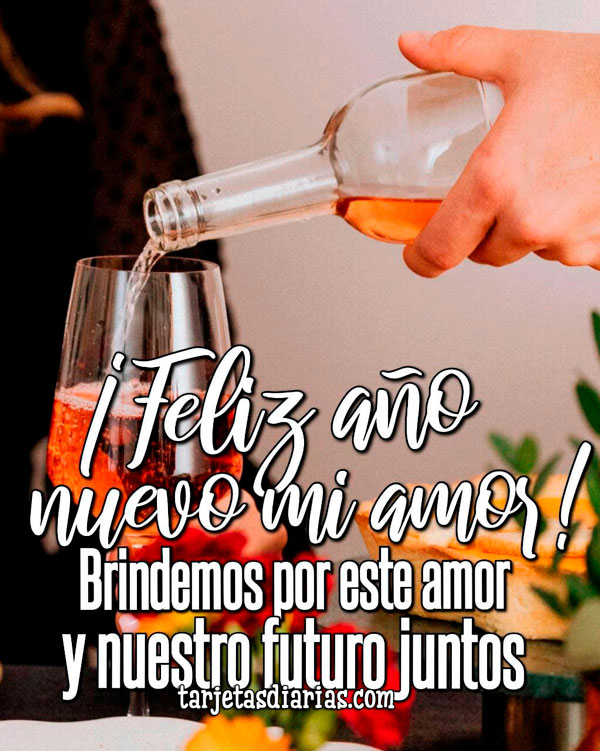 FELIZ AÑO NUEVO MI AMOR! BRINDEMOS POR ESTE AMOR Y NUESTRO FUTURO JUNTOS -  TarjetasDiarias.com