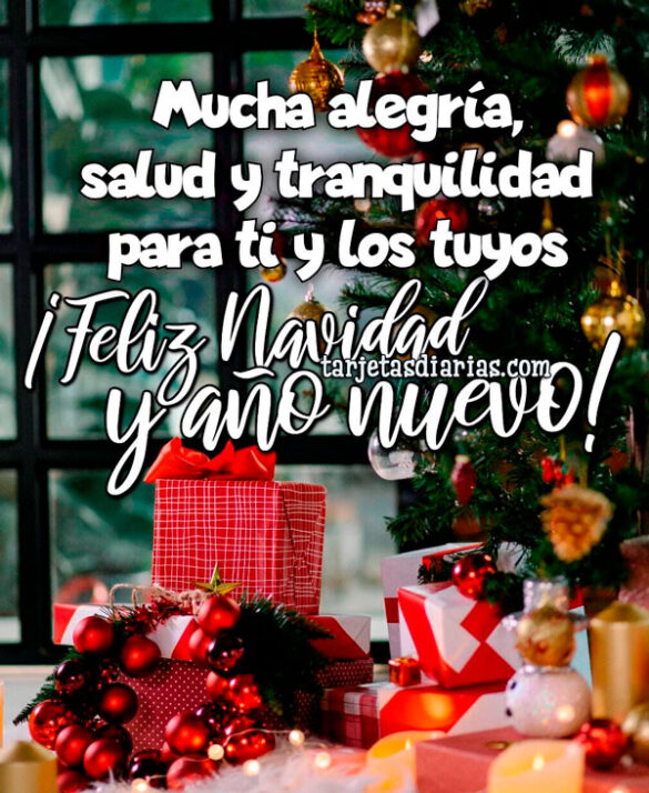 MUCHA ALEGRÍA, SALUD Y TRANQUILIDAD PARA TI Y LOS TUYOS ¡FELIZ NAVIDAD Y AÑO NUEVO!