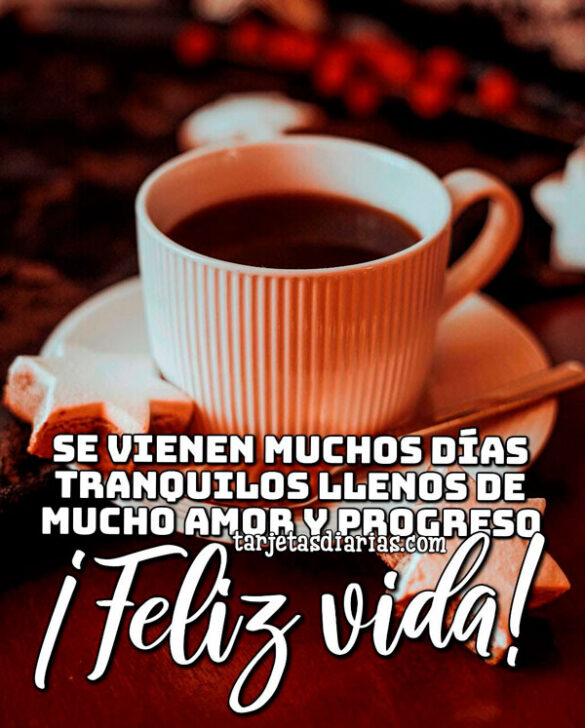 SE VIENEN MUCHOS DÍAS TRANQUILOS LLENOS DE MUCHO AMOR Y PROGRESO