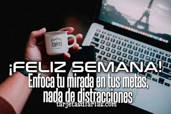 ¡FELIZ SEMANA! ENFOCA TU MIRADA EN TUS METAS, NADA DE DISTRACCIONES