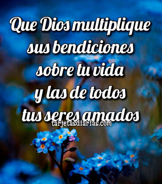 QUE DIOS MULTIPLIQUE SUS BENDICIONES SOBRE TU VIDA Y LAS DE TODOS TUS ...