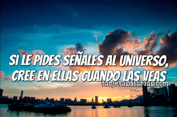 SI LE PIDES SEÑALES AL UNIVERSO, CREE EN ELLAS CUANDO LAS VEAS